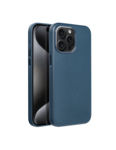 COUVERTURE MAG en CUIR compatible avec MagSafe pour IPHONE 15 Pro Max bleu 2