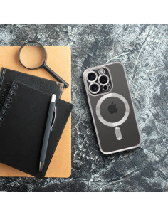 ELECTRO MAG COVER Coque compatible avec MagSafe pour IPHONE 15 Pro titane 2