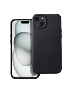 SILICONE MAG COVER compatible avec MagSafe pour IPHONE 15 Plus noir