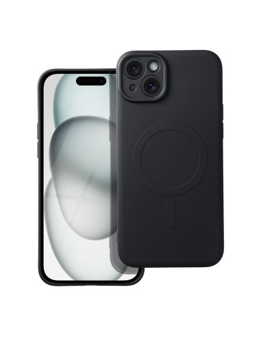 SILICONE MAG COVER compatible avec MagSafe pour IPHONE 15 Plus noir