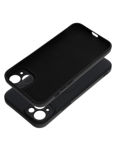SILICONE MAG COVER compatible avec MagSafe pour IPHONE 15 Plus noir
