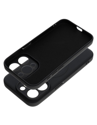 Coque MAG SILICONE compatible avec MagSafe pour IPHONE 15 Pro noir
