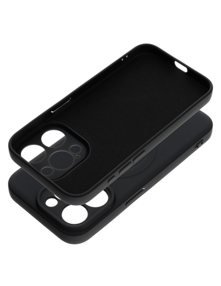 Coque MAG SILICONE compatible avec MagSafe pour IPHONE 15 Pro noir