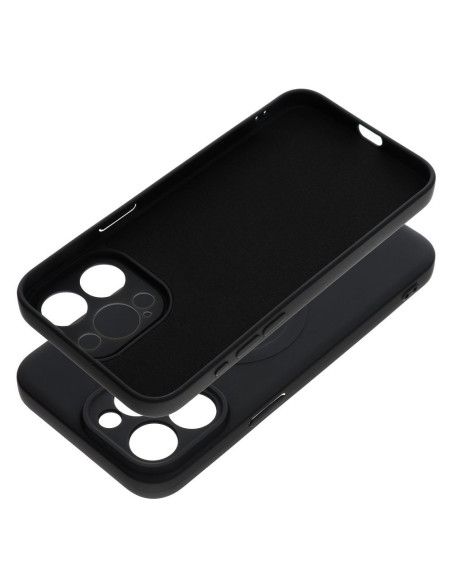 SILICONE MAG COVER compatible avec MagSafe pour IPHONE 15 Pro Max noir