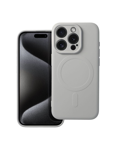 Coque SILICONE MAG COVER compatible avec MagSafe pour IPHONE 15 Pro titanium