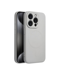 Coque SILICONE MAG COVER compatible avec MagSafe pour IPHONE 15 Pro titanium 2