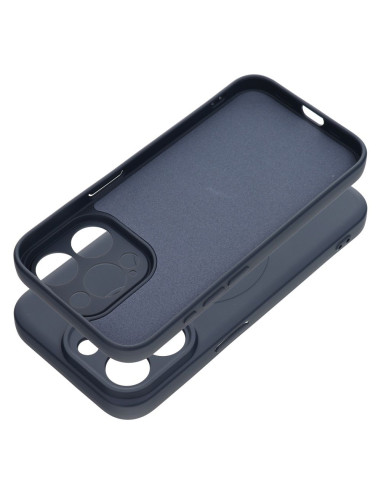 Coque SILICONE MAG COVER compatible avec MagSafe pour IPHONE 15 Pro bleu titane