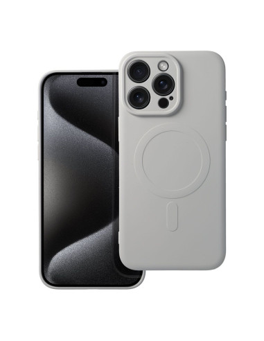 Coque SILICONE MAG COVER compatible avec MagSafe pour IPHONE 15 Pro Max titanium