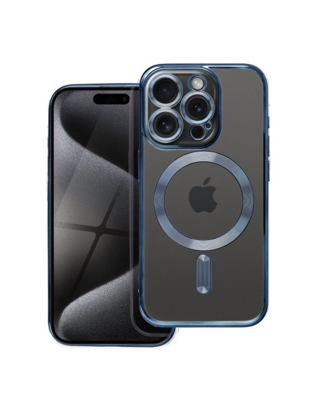 ELECTRO MAG COVER Coque compatible avec MagSafe pour IPHONE 15 Pro bleu titane
