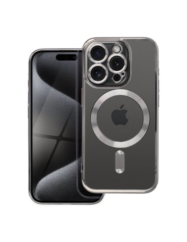 ELECTRO MAG COVER Coque compatible avec MagSafe pour IPHONE 15 Pro gris titane