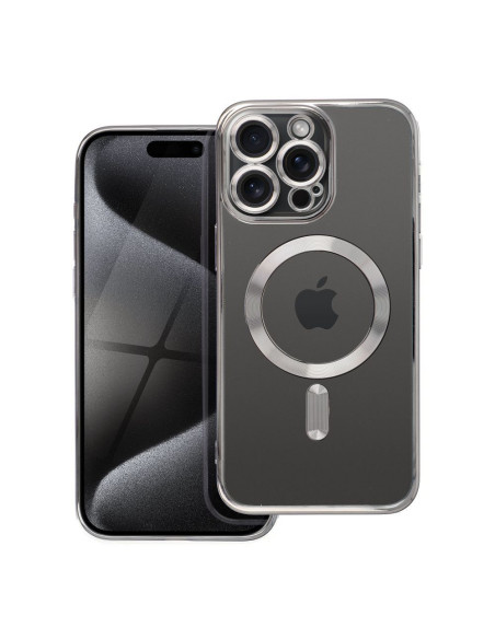 ELECTRO MAG COVER Coque compatible avec MagSafe pour IPHONE 15 Pro Max gris titane
