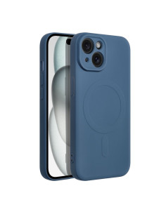 SILICONE MAG COVER compatible avec MagSafe pour IPHONE 15 bleu 2