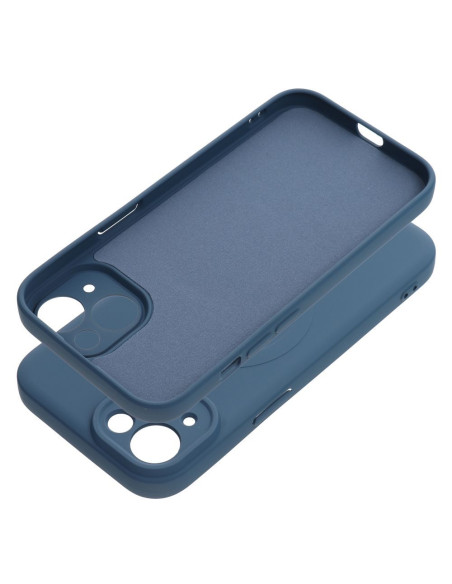SILICONE MAG COVER compatible avec MagSafe pour IPHONE 15 bleu