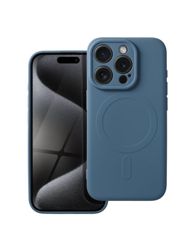 Coque MAG SILICONE compatible avec MagSafe pour IPHONE 15 Pro bleu