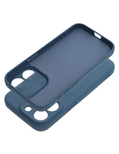 Coque MAG SILICONE compatible avec MagSafe pour IPHONE 15 Pro bleu
