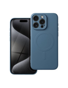 Coque MAG SILICONE compatible avec MagSafe pour IPHONE 15 Pro Max bleu