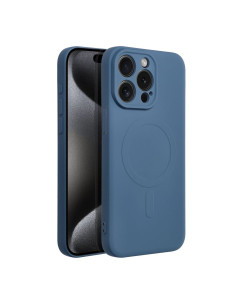 Coque MAG SILICONE compatible avec MagSafe pour IPHONE 15 Pro Max bleu 2