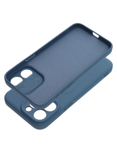Coque MAG SILICONE compatible avec MagSafe pour IPHONE 15 Pro Max bleu