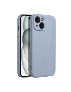 SILICONE MAG COVER compatible avec MagSafe pour IPHONE 15 bleu clair 2