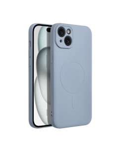 SILICONE MAG COVER compatible avec MagSafe pour IPHONE 15 Plus bleu clair 2
