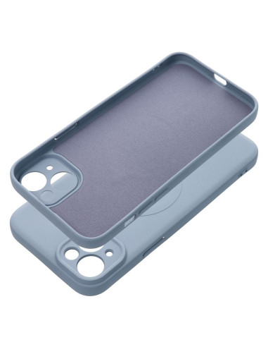 SILICONE MAG COVER compatible avec MagSafe pour IPHONE 15 Plus bleu clair