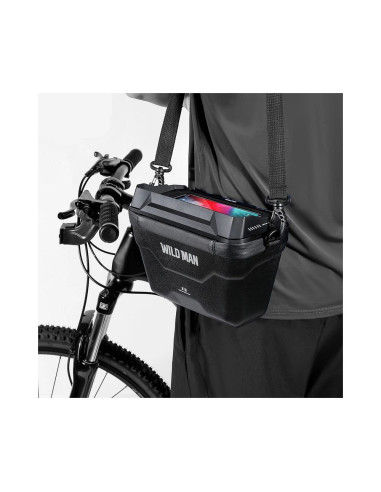 WILDMAN traveling bag for handlebars with zipper XT8 3L black