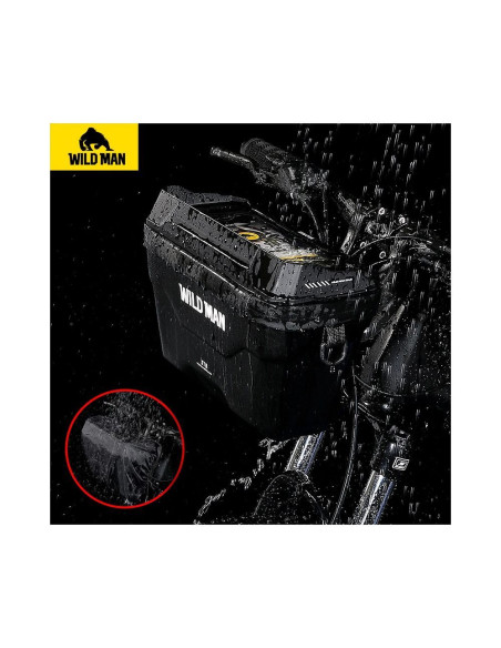 WILDMAN traveling bag for handlebars with zipper XT8 3L black