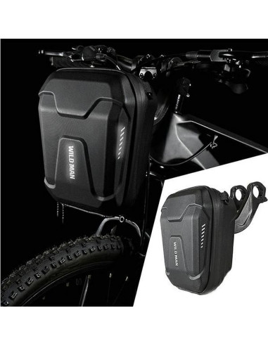 WILDMAN E8 3L zip-up handlebar bike pannier black