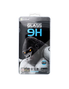 Verre trempé X-ONE Full Cover Extra Strong Mat - APP IPHO 15/16 Plus (full glue) NOIR