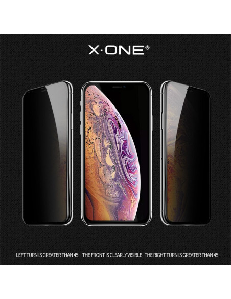 Verre trempé X-ONE Full Cover Extra Strong Privacy - APP IPHO 15/16 Plus (full glue) NOIR