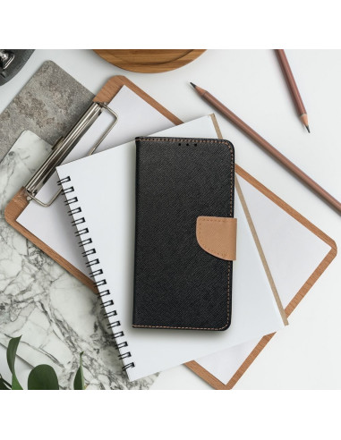 Etui pour SAMSUNG S24 noir / or