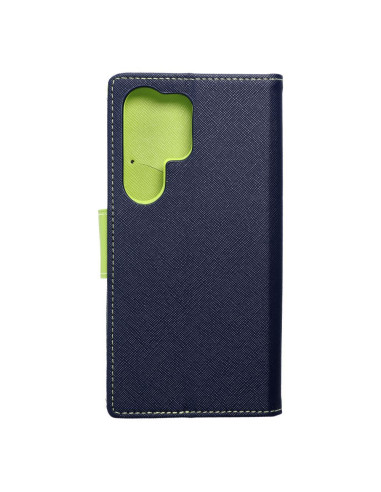 Etui pour SAMSUNG S24 ULTRA bleu marine / vert lime
