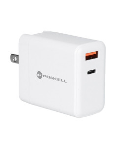 FORCELL Chargeur de courant 3-en-1 avec connecteur USB C et USB A - 3A 45W avec charge PD et QC 4.0 et trois prises interchangea 2