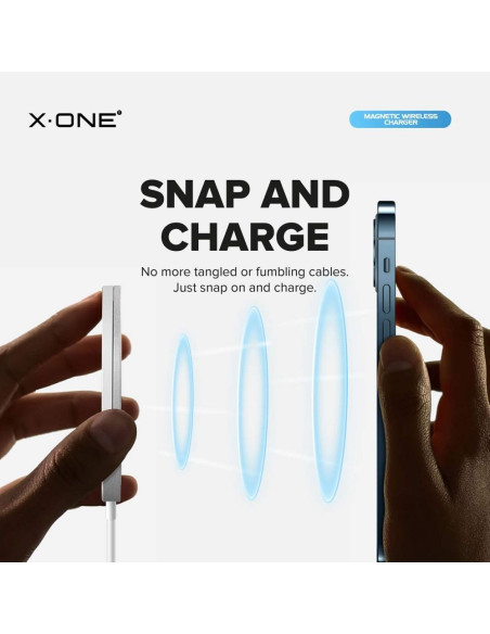 Chargement sans fil X-ONE compatible avec Magsafe 15W