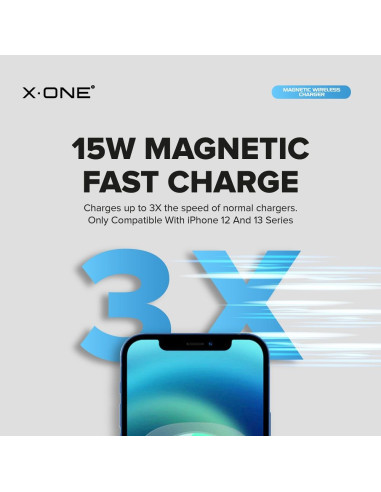 Chargement sans fil X-ONE compatible avec Magsafe 15W