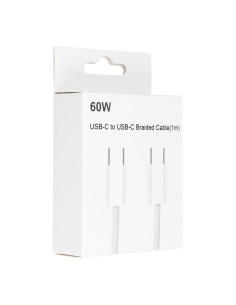 Cable Type C to Type C PD QC3.0 3A 60W C263 1 m white 2