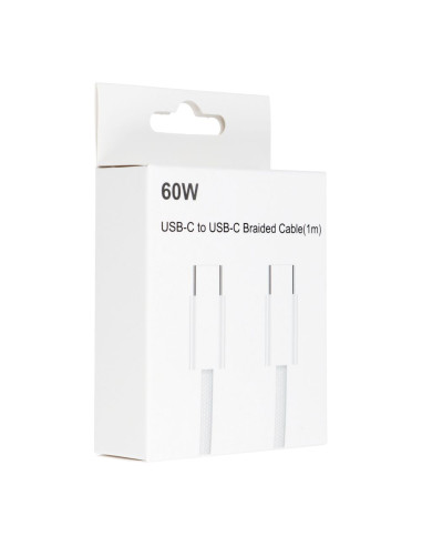 Cable Type C to Type C PD QC3.0 3A 60W C263 1 m white