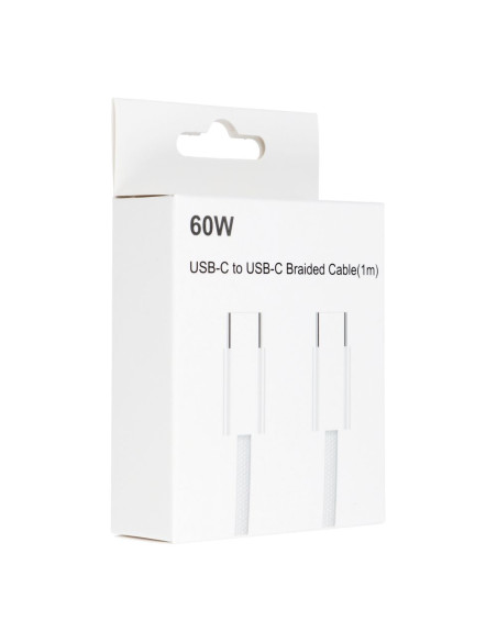 Cable Type C to Type C PD QC3.0 3A 60W C263 1 m white
