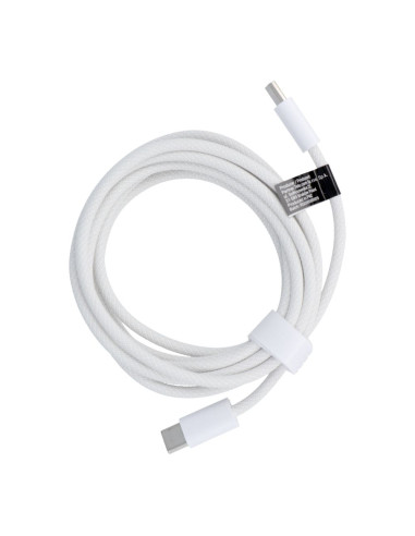 Câble Type C vers Type C Power Delivery PD 60W 3A C263 blanc 2 m