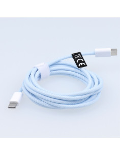 Câble Type C vers Type C Power Delivery PD 60W 3A C263 blue 2 m 2