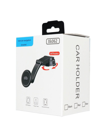 Support voiture magnétique XK062 noir (base pivotante)