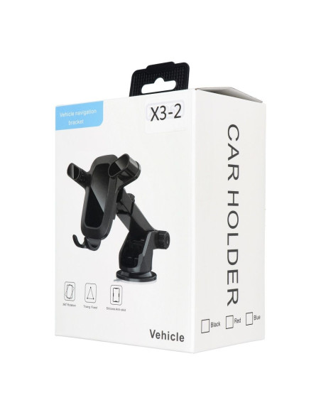 Car phone holder for windshield / center console gravity X3-2 black (adjustable handle arm)