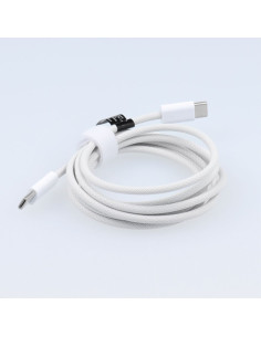 Câble Type C vers Type C Power Delivery PD 60W 3A C263 blanc 1,5 m 2