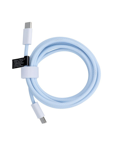 Câble Type C vers Type C Power Delivery PD 60W 3A C263 bleu 1,5 m