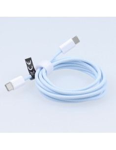 Câble Type C vers Type C Power Delivery PD 60W 3A C263 bleu 1,5 m 2