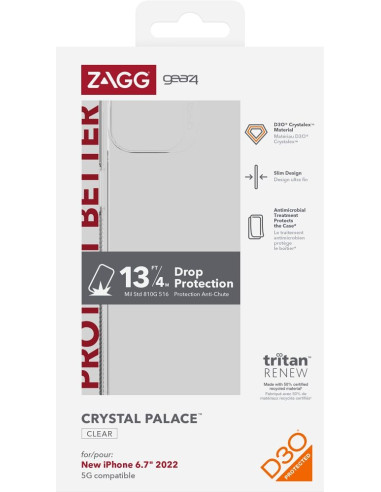 GEAR4 Crystal Palace case for IPHONE 14 Plus transparent