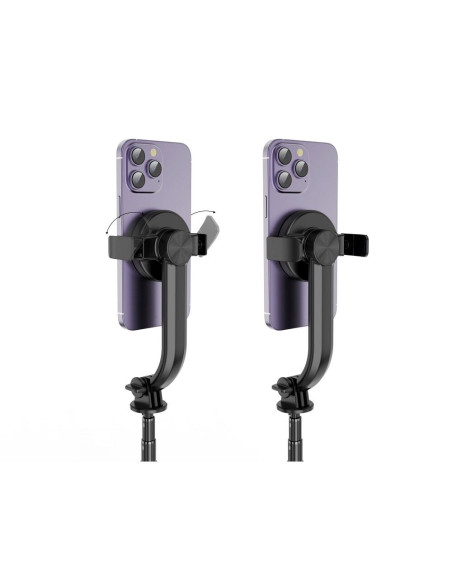Kit / support selfie avec télécommande trépied bluetooth compatible avec MagSafe SSTR-C09 noir