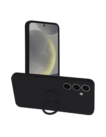 Coque SILICONE RING pour SAMSUNG Galaxy S24 noir