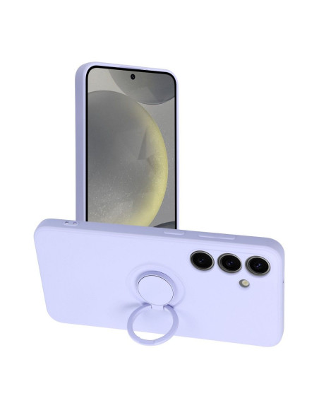 Coque SILICONE RING pour SAMSUNG Galaxy S24 violet
