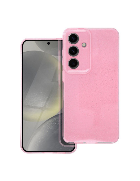 Coque transparente 2mm BLINK pour SAMSUNG S24 rose